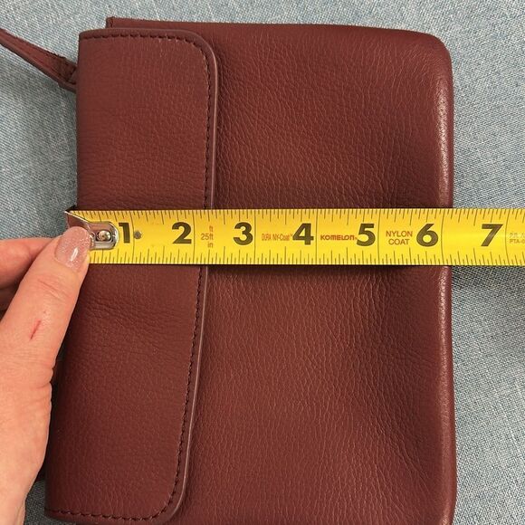 J. Jill Burgundy Leather Adjustable Strap Crossbody Bag - Picture 9 of 10